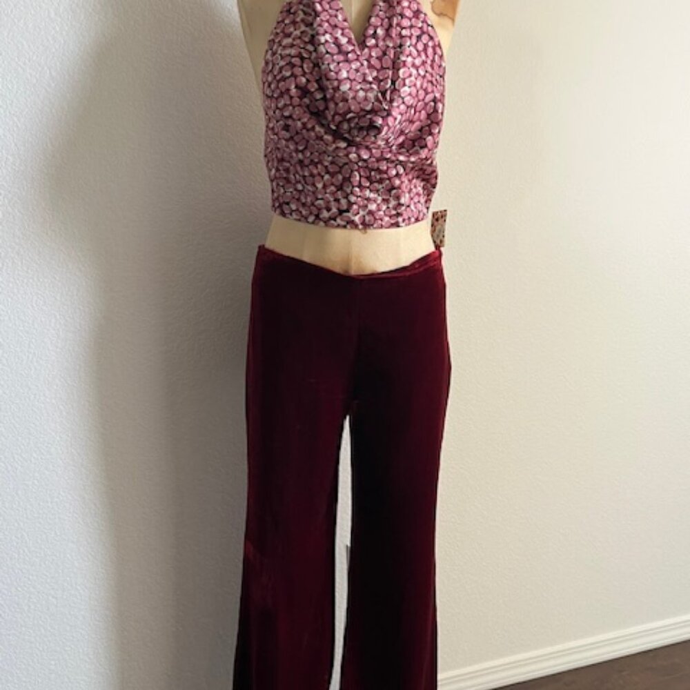 Cranberry Red Velvet Pants